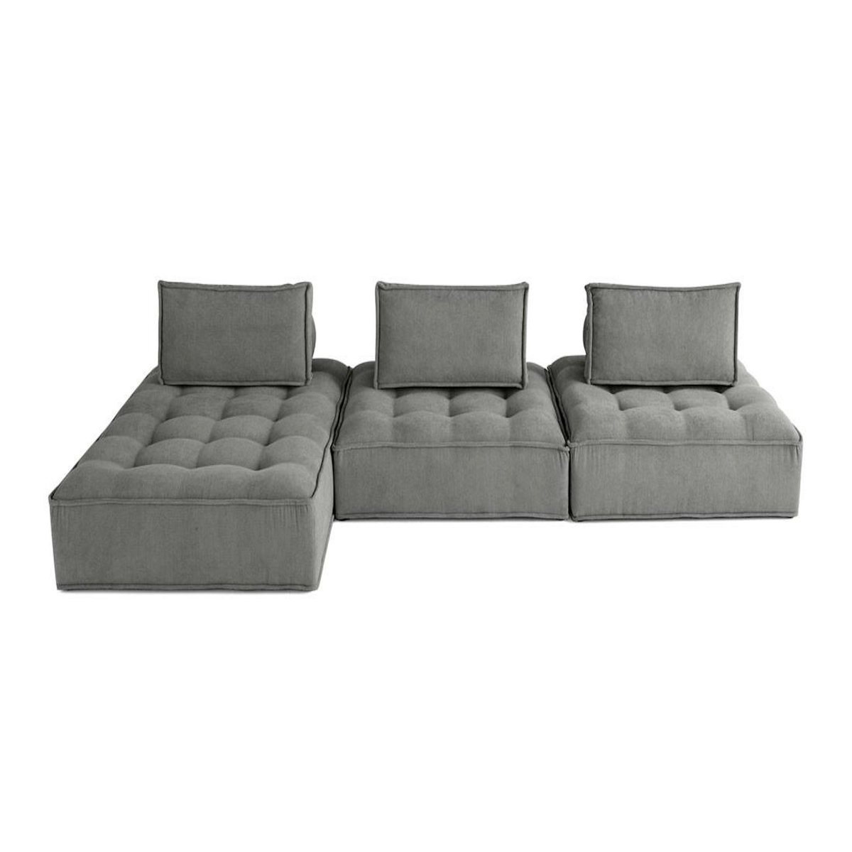 LISA DESIGN Marisol - canapé d'angle modulable 4 places - velours texturé