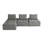 Voir la diapositive 1 : LISA DESIGN Marisol - canapé d'angle modulable 4 places - velours texturé