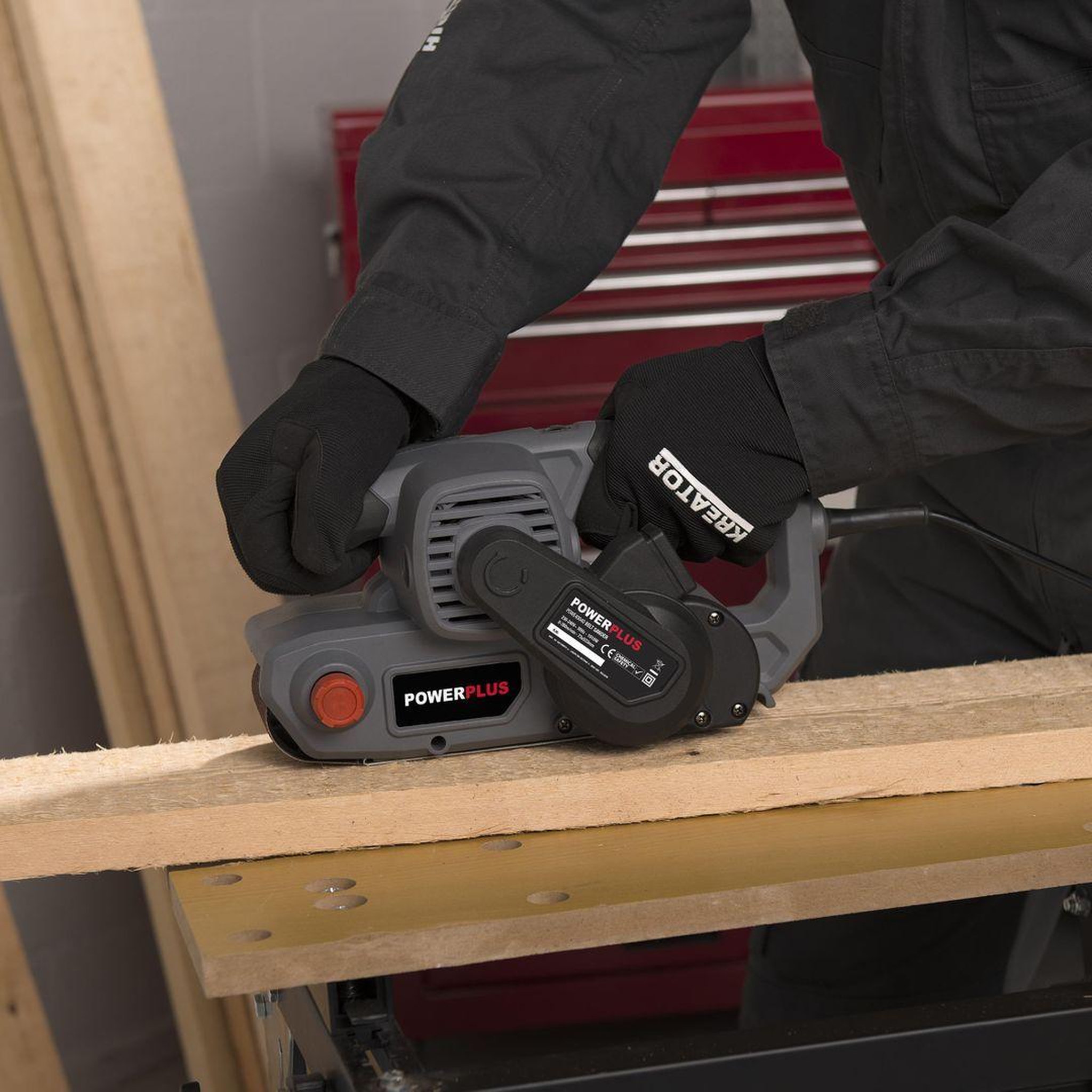 Voir la diapositive 4 : POWERPLUS Ponceuse à bande 1010 w powerplus