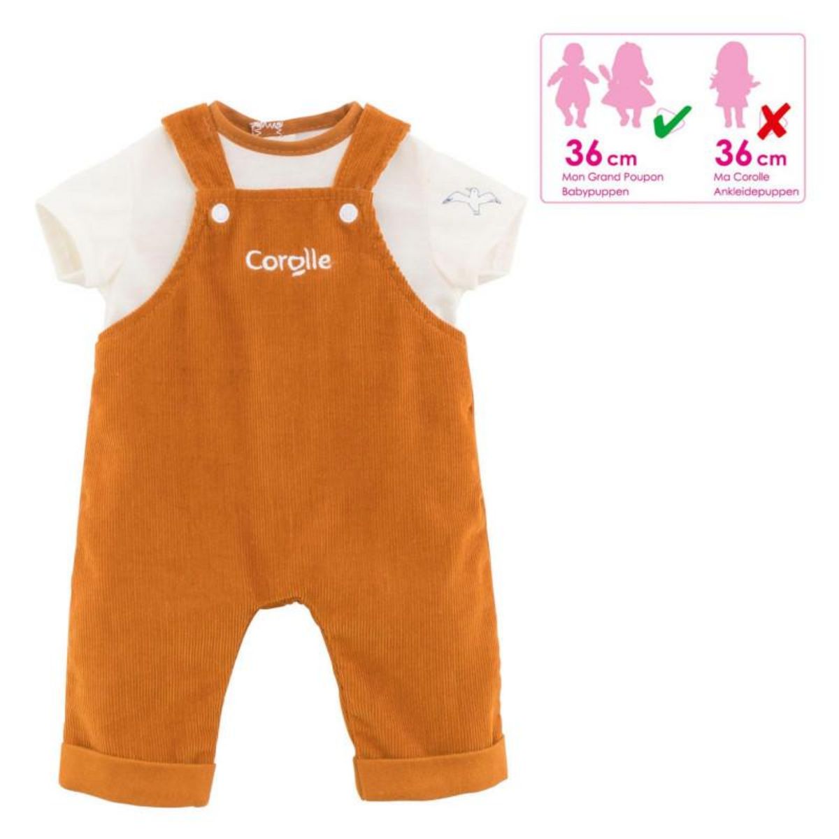 Corolle Salopette 2 en1 Bords de Loire pour poupon 36 cm