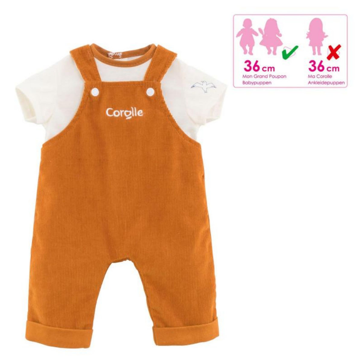 Corolle Salopette 2 en1 Bords de Loire pour poupon 36 cm