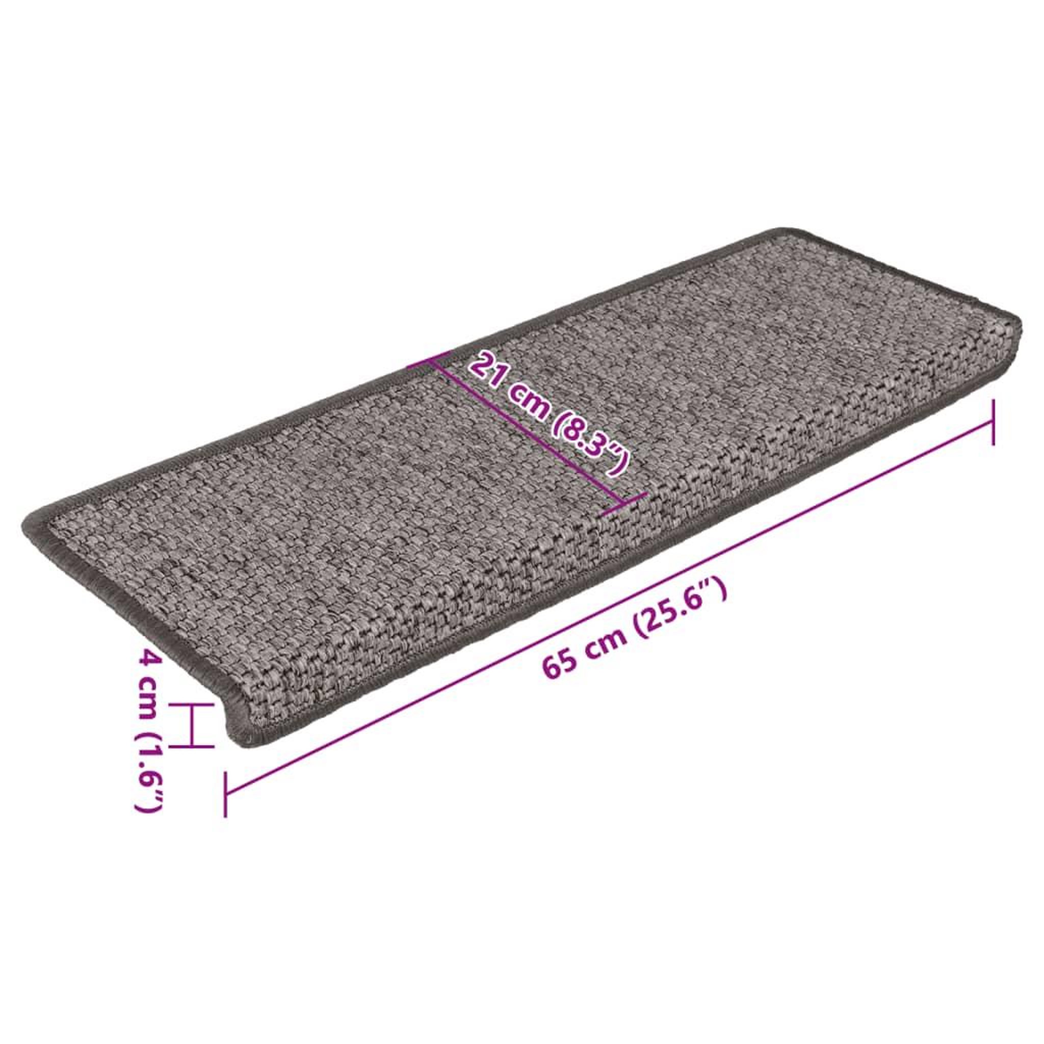 Voir la diapositive 6 : VIDAXL Tapis d'escalier autocollants 15 pcs 65x21x4 cm Gris et beige