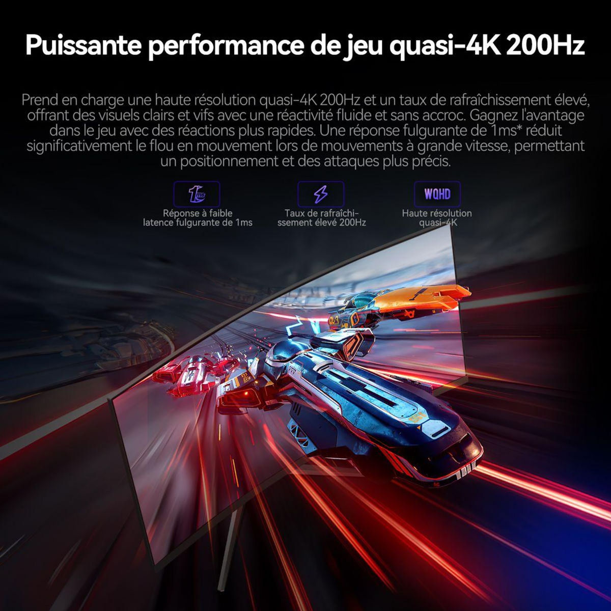 HKC Ecran PC Gamer CG345U 34  Incurvé UWQHD 200Hz VA HDR 400