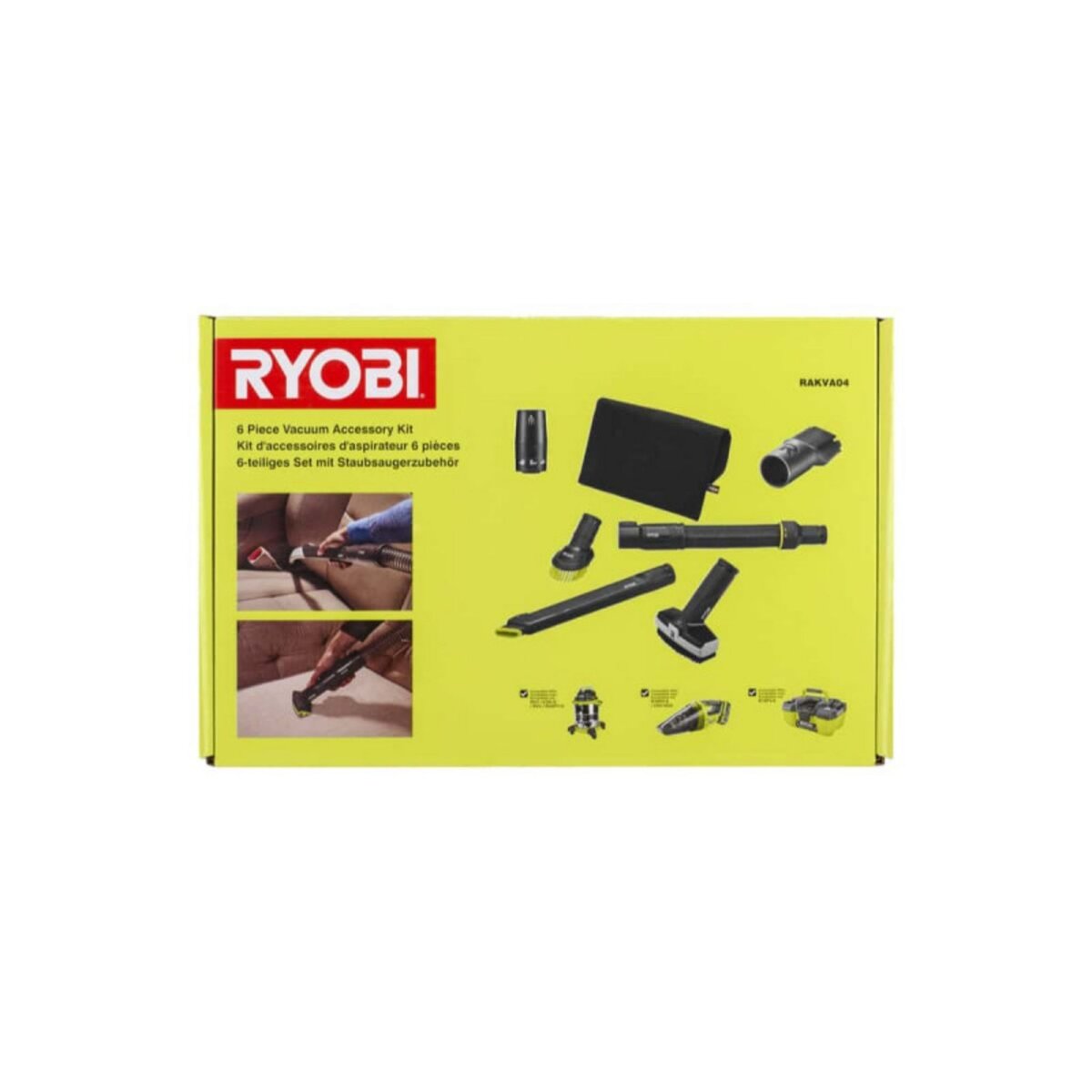 Ryobi Kit 6 accessoires RYOBI pour nettoyage automobile - RAKVA04