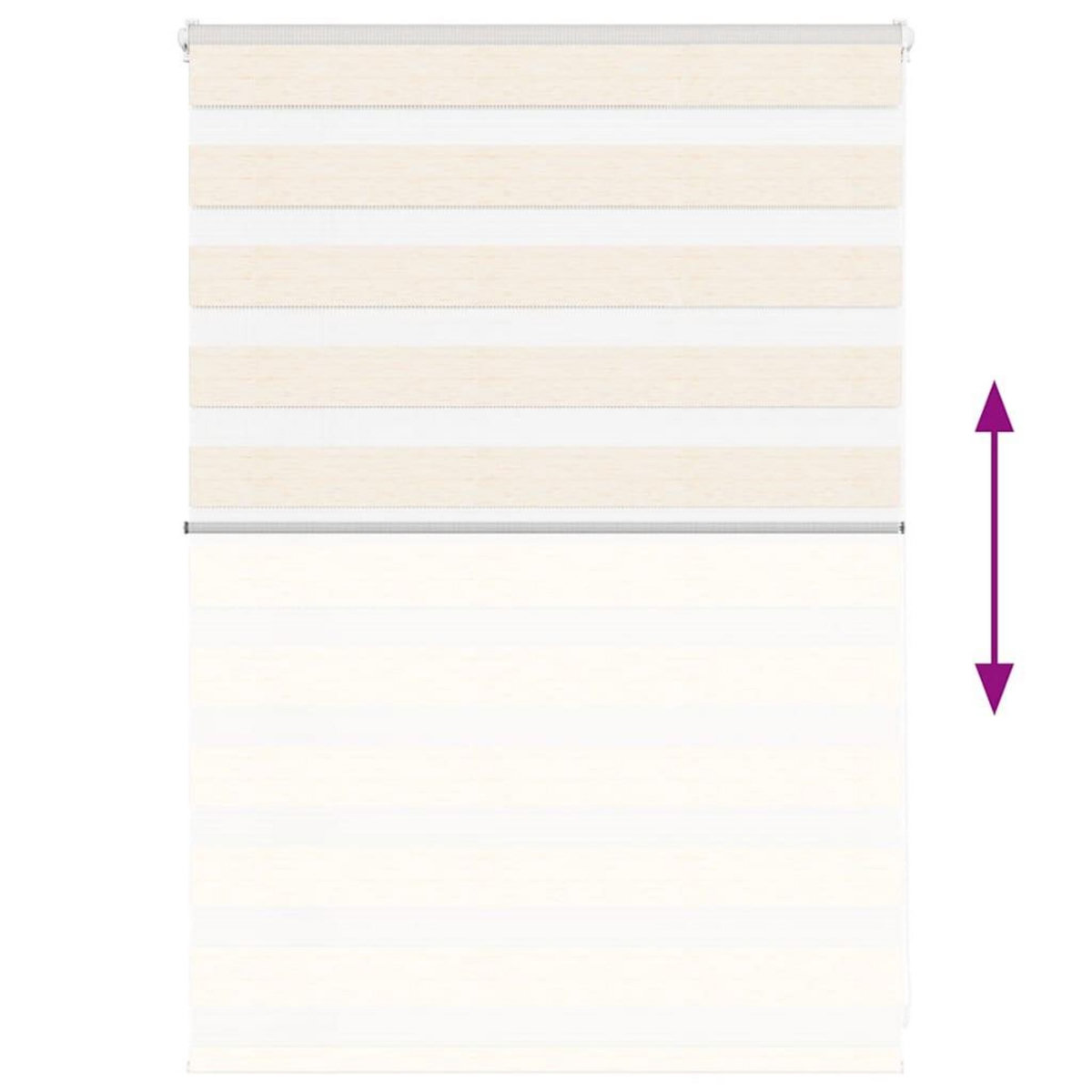 VIDAXL Store zebre beige marbre largeur du tissu 105,9 cm polyester