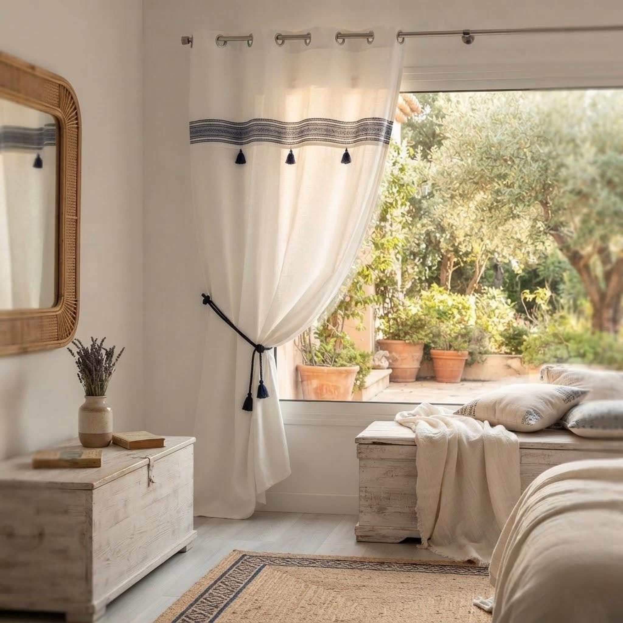 Voir la diapositive 5 : Eden Rideau a oeillets amaya design et moderne