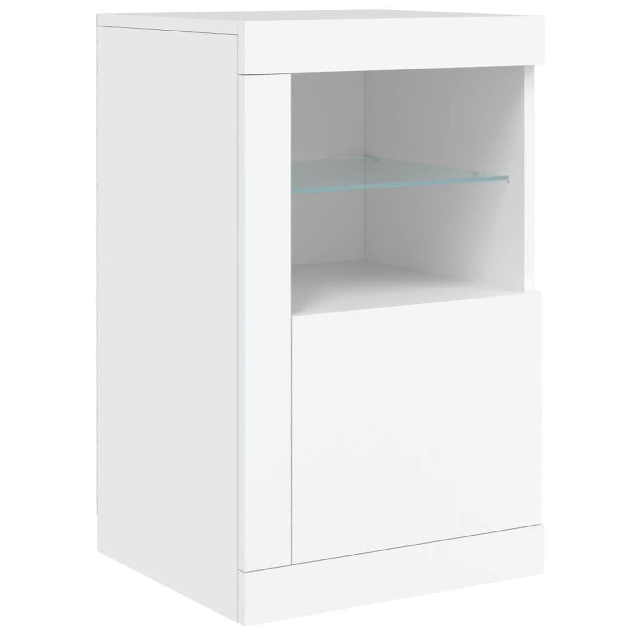 Voir la diapositive 3 : VIDAXL Armoire laterale avec eclairage LED blanc bois d'ingenierie