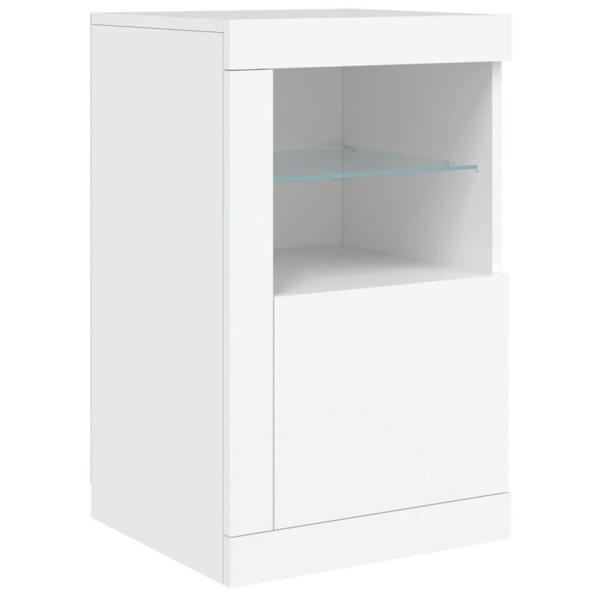 VIDAXL Armoire laterale avec eclairage LED blanc bois d'ingenierie