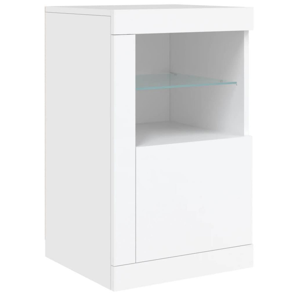 VIDAXL Armoire laterale avec eclairage LED blanc bois d'ingenierie