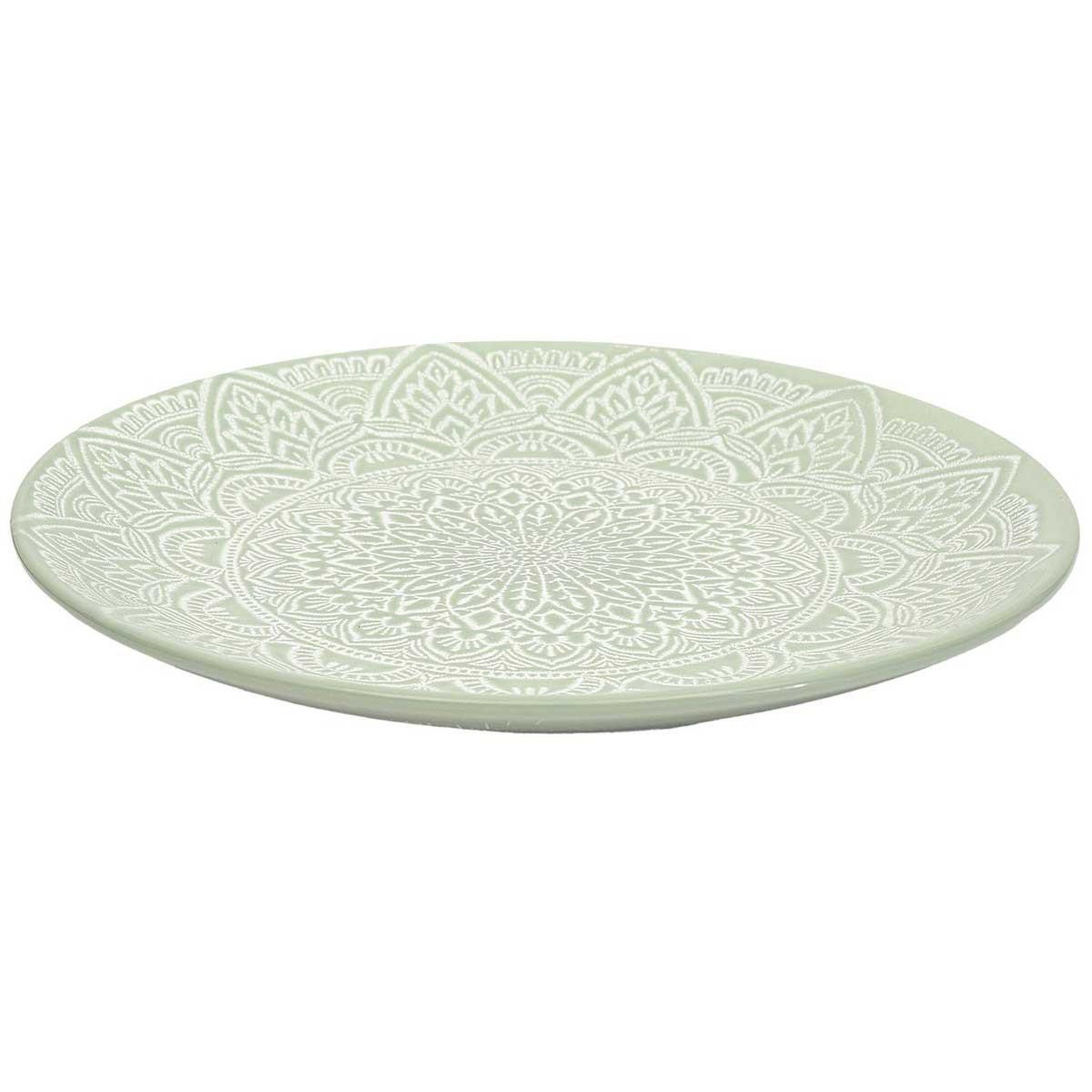 Voir la diapositive 2 : The Home Deco Factory Lot de 6 assiettes plates  sahara  27cm vert