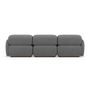Voir la diapositive 6 : LISA DESIGN Penelope - canapé droit modulable 3 places en velours texturé