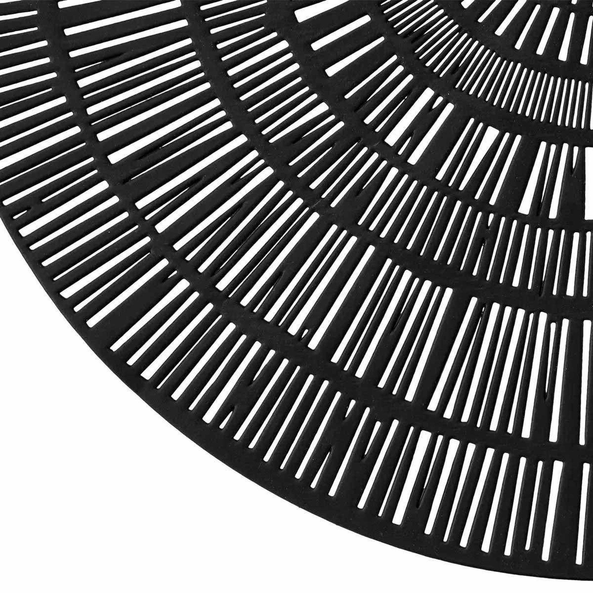 Voir la diapositive 3 : SECRET DE GOURMET Set de table rond déco  rayon  38cm noir
