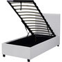 Voir la diapositive 3 : Habitat et Jardin Lit avec coffre  Carla  - 90 x 190 cm - Blanc
