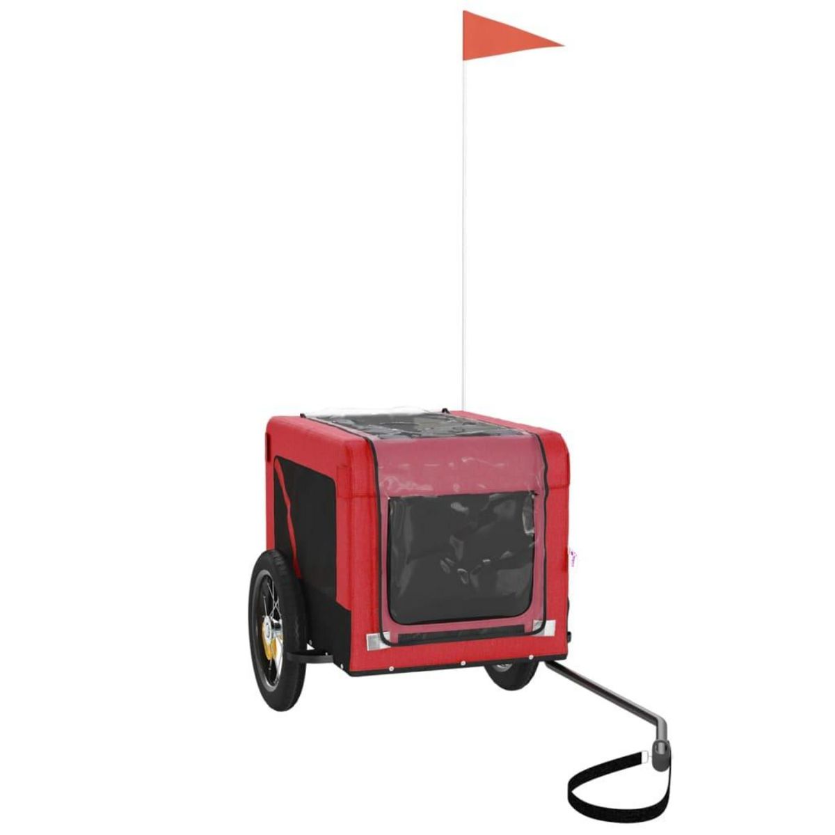 VIDAXL Remorque de velo pour animaux de compagnie rouge et noir