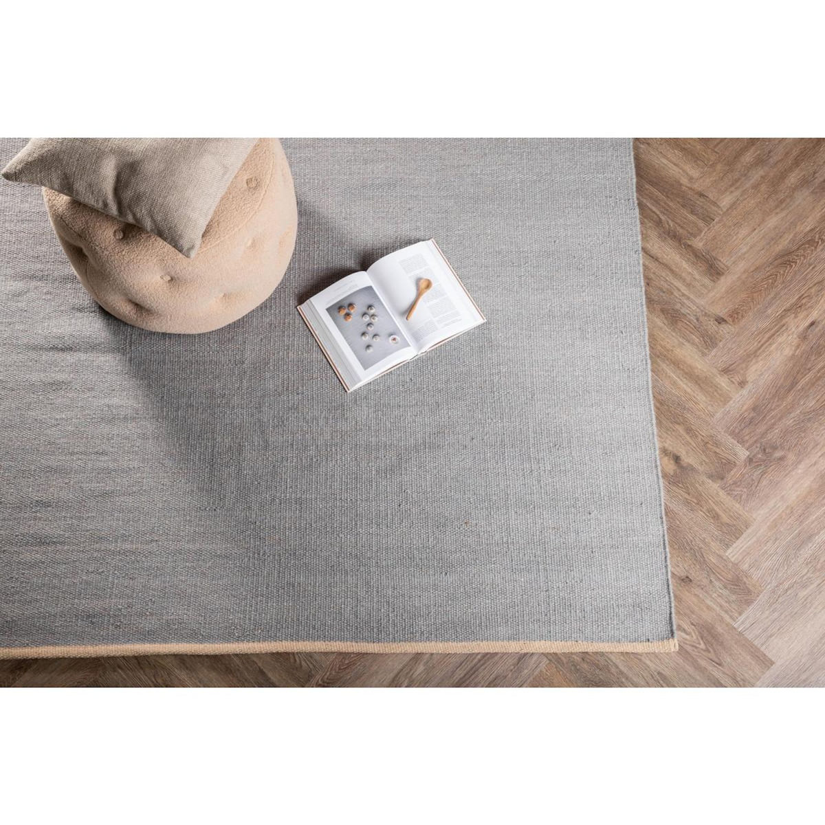 Paris Prix Tapis Déco  Jaipur  200x300cm Gris