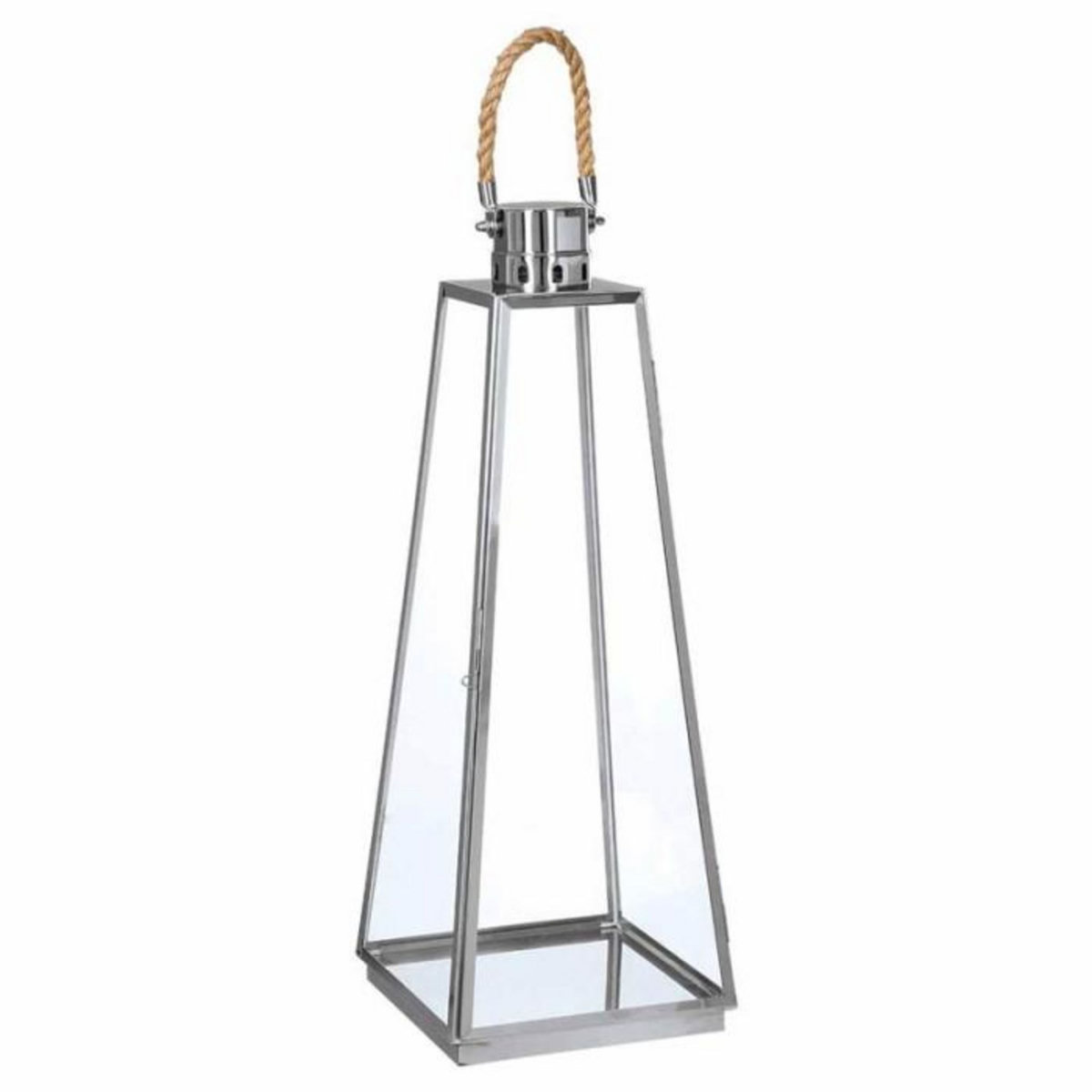 ATMOSPHERA Lot de 3 Lanternes Exterieur  Vérone  73cm Inox & Verre