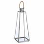 Voir la diapositive 4 : ATMOSPHERA Lot de 3 Lanternes Exterieur  Vérone  73cm Inox & Verre