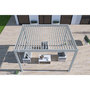 Voir la diapositive 7 : Pergola Bioclimatique autoportée - Aluminum Gris perle - 3x4m OMBREA®