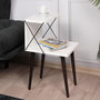 Voir la diapositive 3 : Habitat et Jardin Table de chevet en bois  Cross  50 x 40 x 55 cm - Blanc