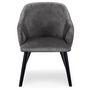 Voir la diapositive 3 : Paris Prix Lot de 2 Fauteuils en Velours  Yugnat  85cm Gris