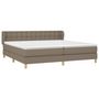 Voir la diapositive 3 : VIDAXL Sommier a lattes de lit avec matelas Taupe 200x200 cm Tissu