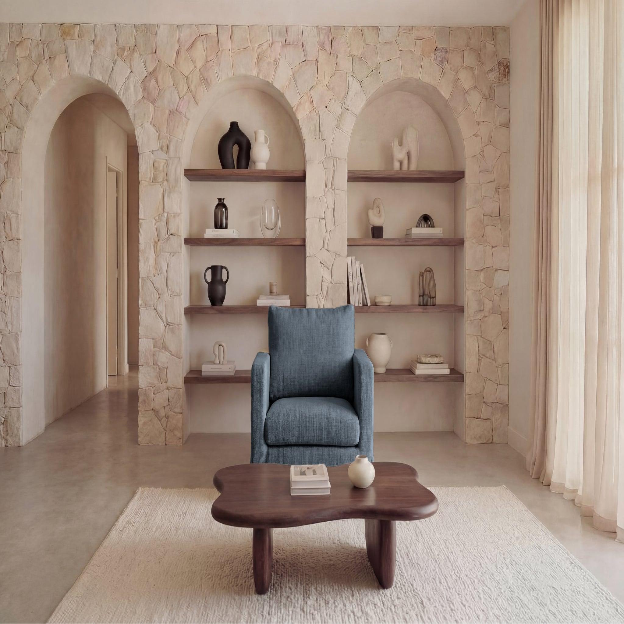 Voir la diapositive 3 : CASANOVA PARIS Leonie - fauteuil tissu chenille déhoussable