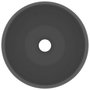 Voir la diapositive 3 : VIDAXL Lavabo rond de luxe Gris fonce mat 40x15 cm Ceramique