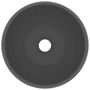 Voir la diapositive 3 : VIDAXL Lavabo rond de luxe Gris fonce mat 40x15 cm Ceramique