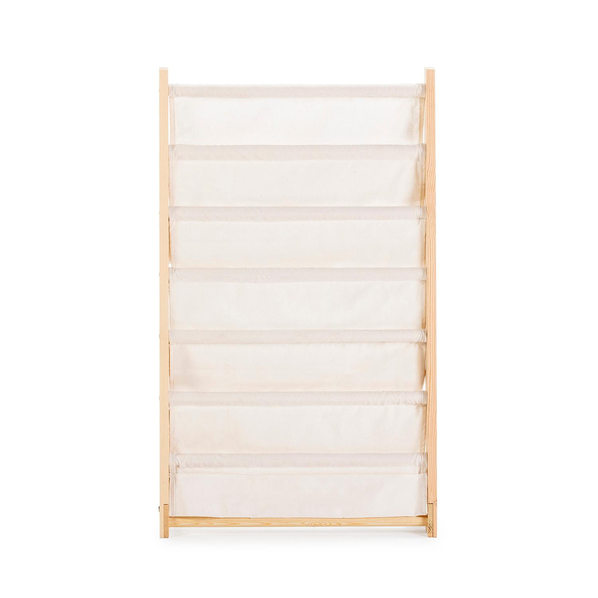 Voir la diapositive 3 : VS VENTA-STOCK Porte-revues Rui en tissu et bois à 6 sections