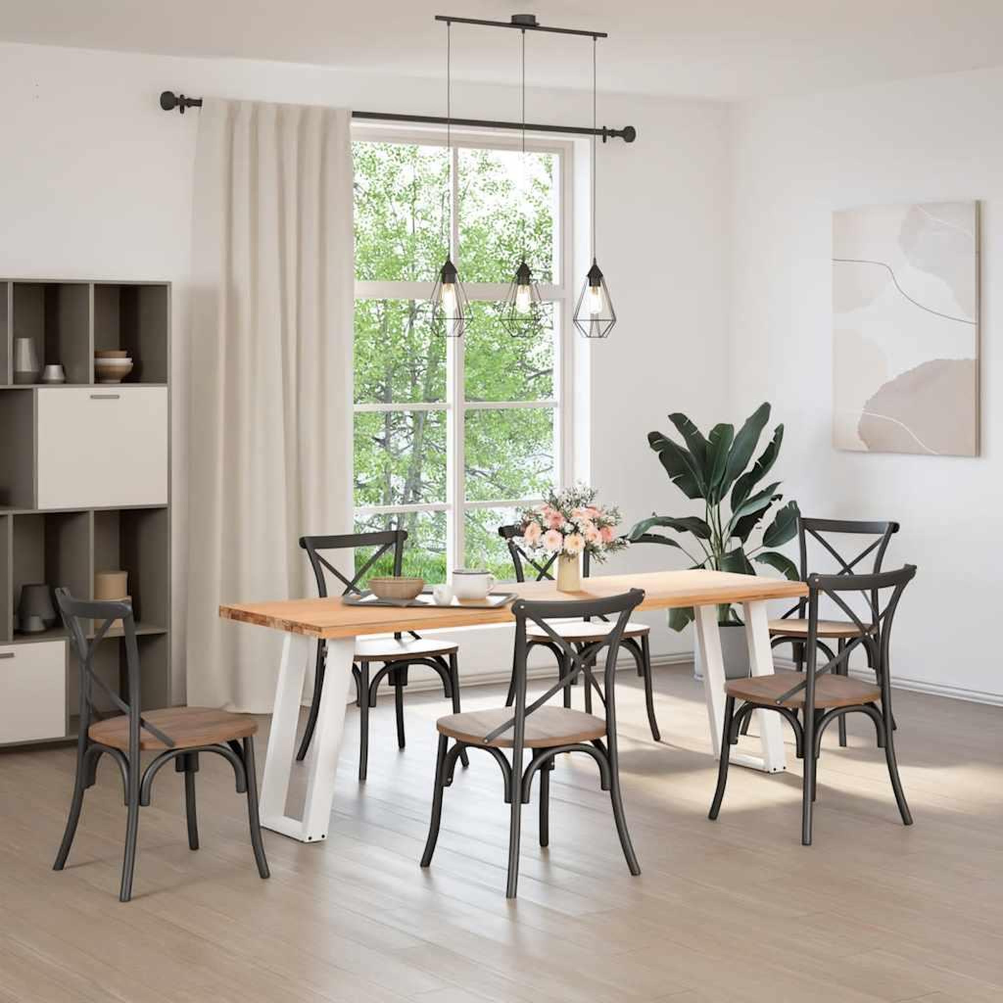 Voir la diapositive 3 : VIDAXL Pieds de table console forme de U 2 pcs 38x(72-73) cm acier