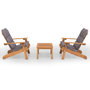 Voir la diapositive 2 : VIDAXL Ensemble de salon de jardin Adirondack 3 pcs bois acacia solide