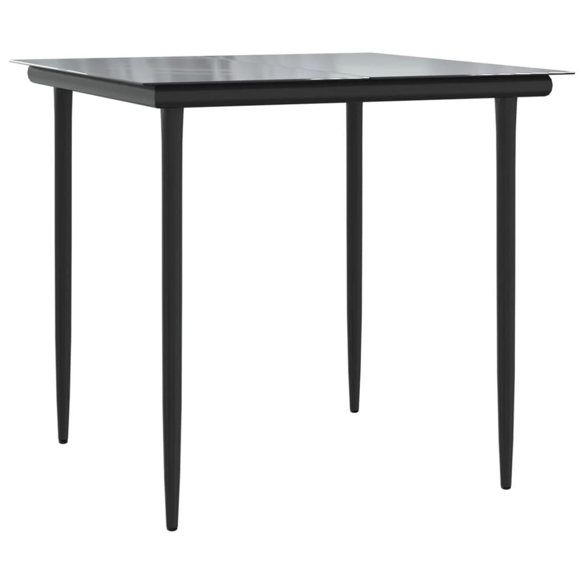 Voir la diapositive 4 : VIDAXL Ensemble a manger de jardin coussins 5pcs Noir Resine tressee