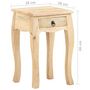 Voir la diapositive 6 : VIDAXL Table de chevet 28x28x46 cm Bois de manguier massif