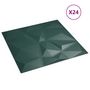 Voir la diapositive 3 : VIDAXL Panneaux muraux 24 pcs vert 50x50 cm XPS 6 m^2 losange