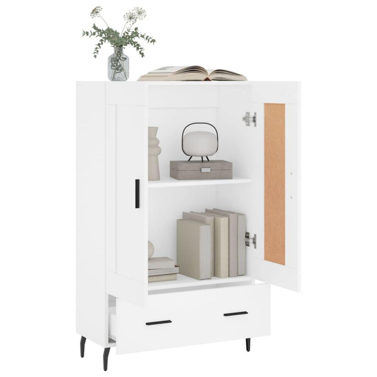 VIDAXL Buffet haut blanc 69,5x31x115 cm bois d'ingenierie