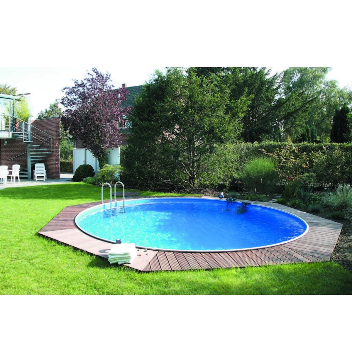 EDG Piscine acier enterrée ronde en kit 4.5mx1.2m - WM164
