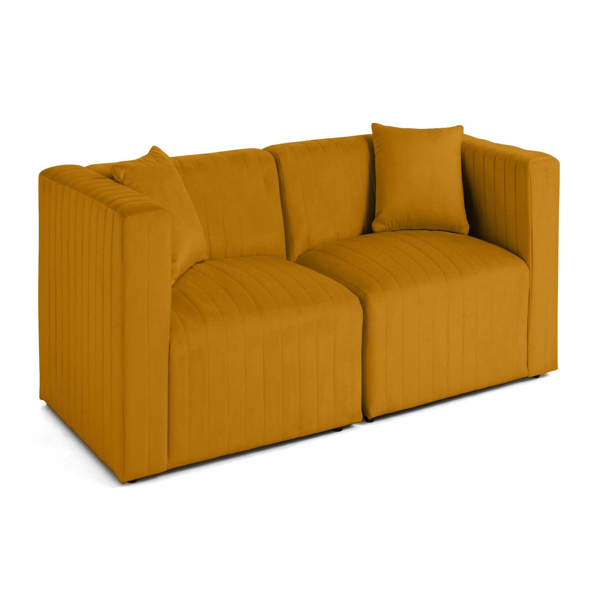 Voir la diapositive 2 : LISA DESIGN Nova - canapé modulable 2 places - en velours
