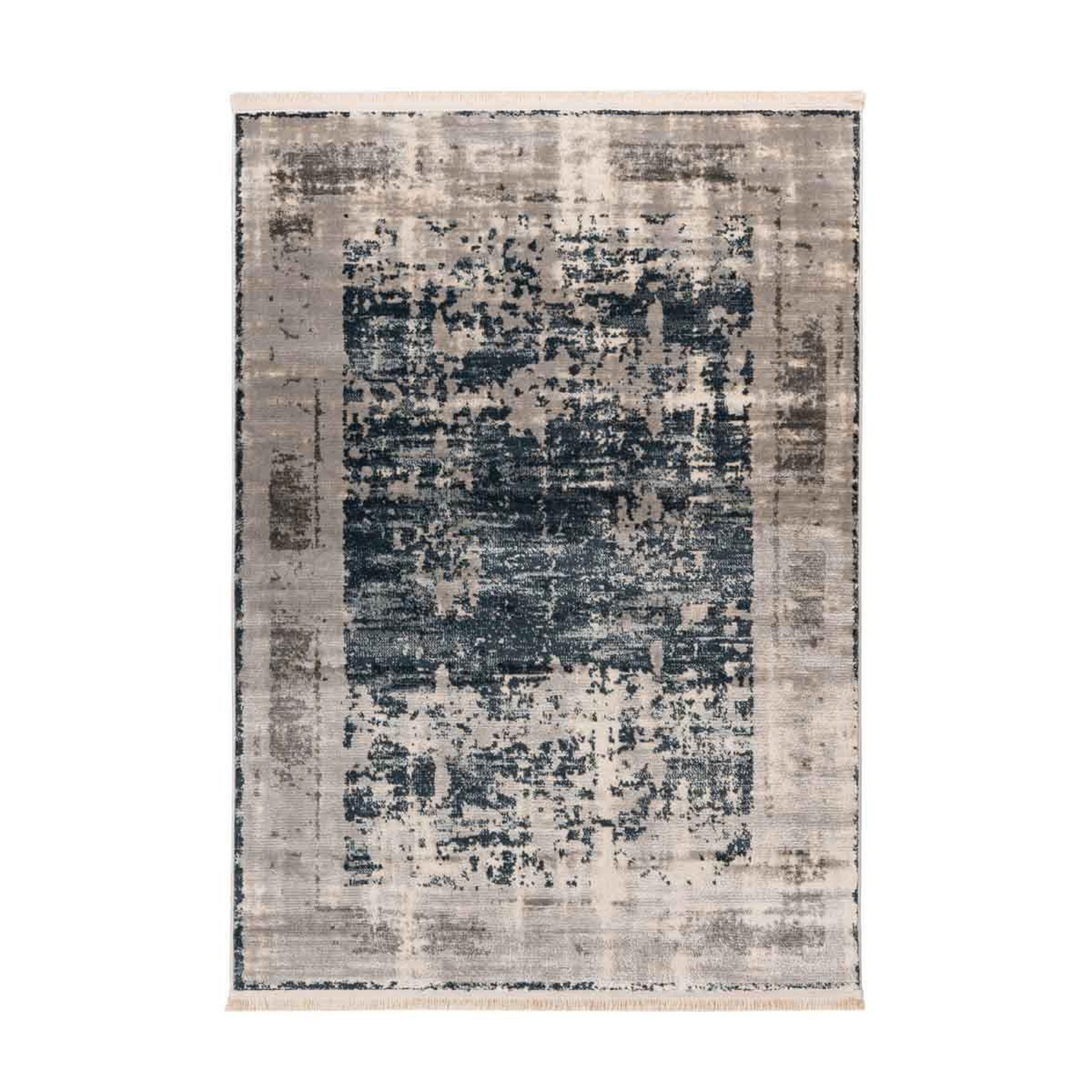 Voir la diapositive 1 : Paris Prix Tapis Tissé à Poils Courts Vintage  Adeon  Bleu