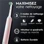 Voir la diapositive 4 : ORAL B Brosse à dents électrique Pro 1 Rose Cross Action + 1 brossette