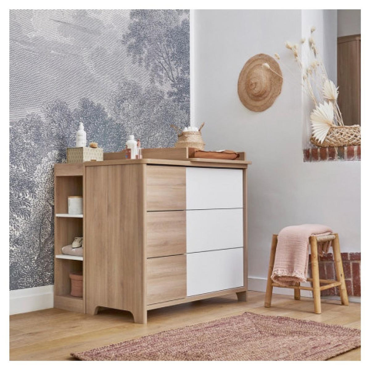 GALIPETTE SACHA petite bibliotheque  finition chene du bocage 33x38x90cm