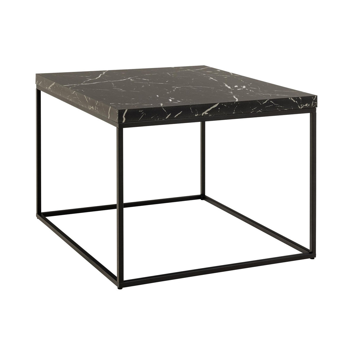 LISA DESIGN Alamosa - table basse - effet marbre noir - 60 cm