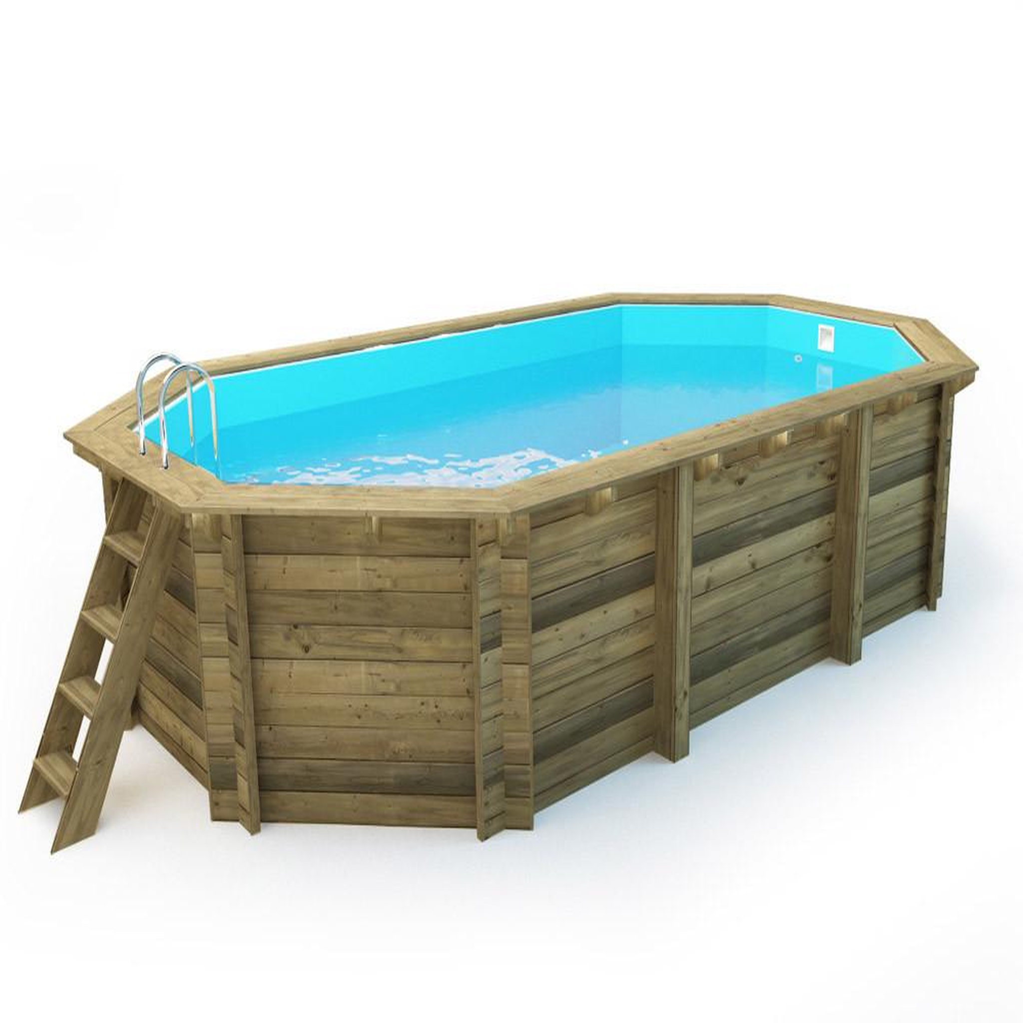 Voir la diapositive 2 : Habitat et Jardin Piscine bois   Palma 130   - 7.57 x 4.07 x 1.31 m