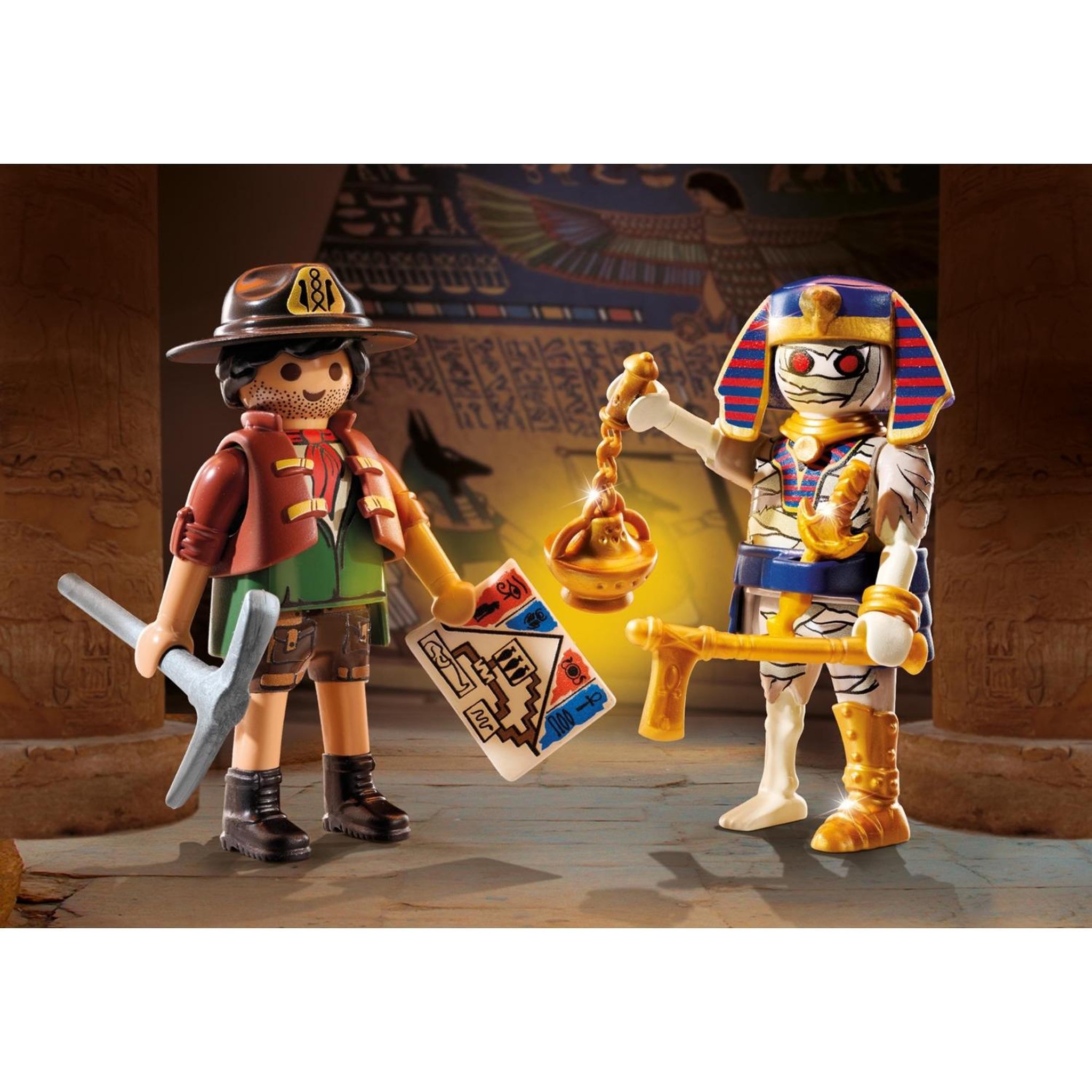 Voir la diapositive 2 : PLAYMOBIL Duo : Chasseur de trésors, momie et accessoires