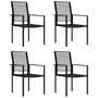 Voir la diapositive 1 : VIDAXL Chaises de jardin lot de 4 Rotin PVC Noir