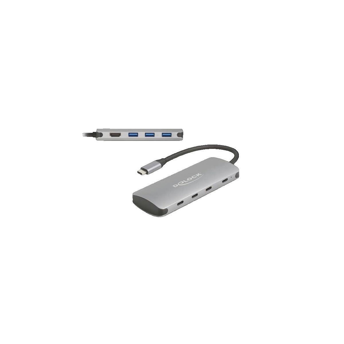 DeLock Hub USB DeLOCK 64323 avec 7 ports, HDMI 4K 60Hz
