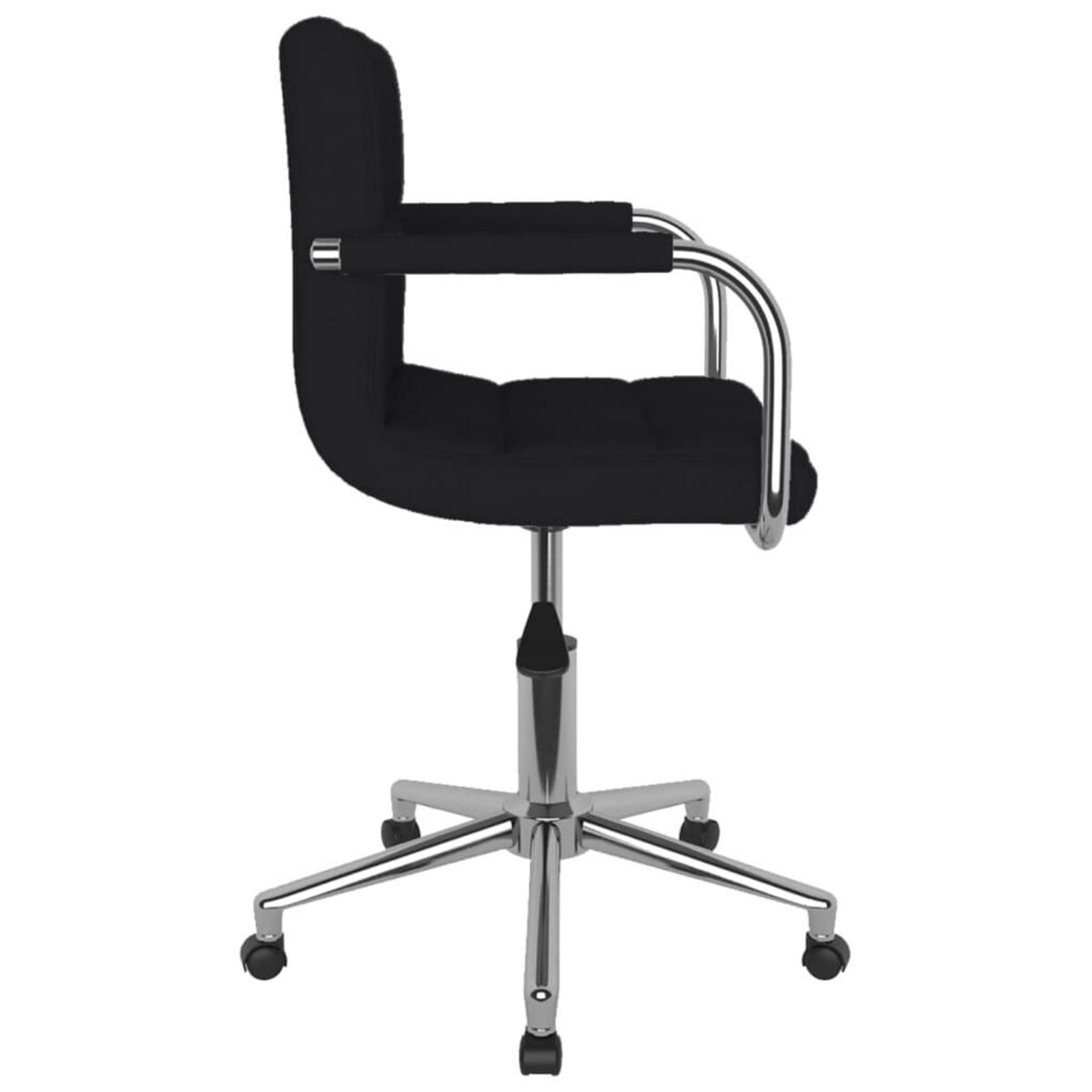 VIDAXL Chaise pivotante de bureau Noir Tissu