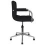 Voir la diapositive 4 : VIDAXL Chaise pivotante de bureau Noir Tissu
