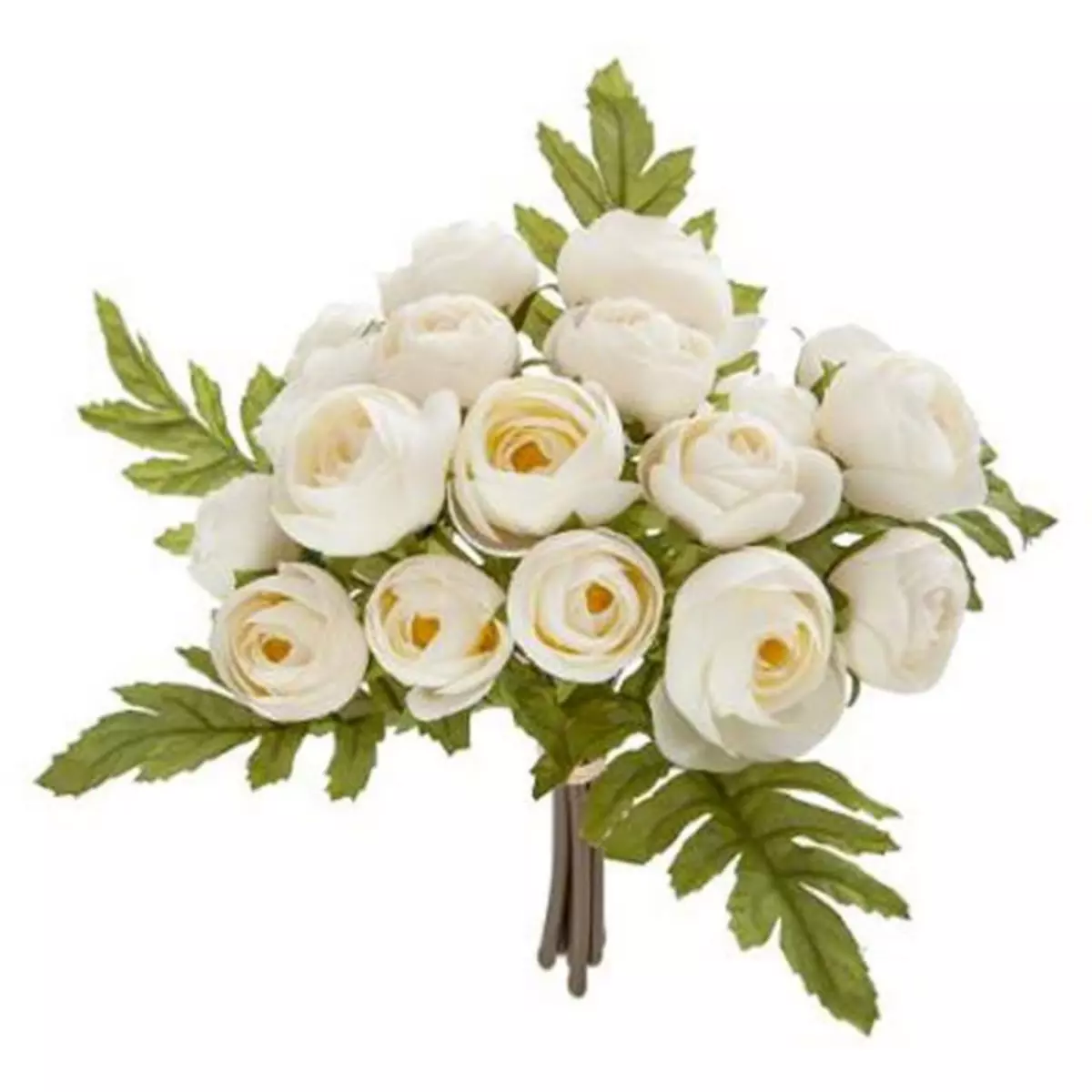ATMOSPHERA Bouquet de Fleurs  18 Minis Camélias  30cm Blanc