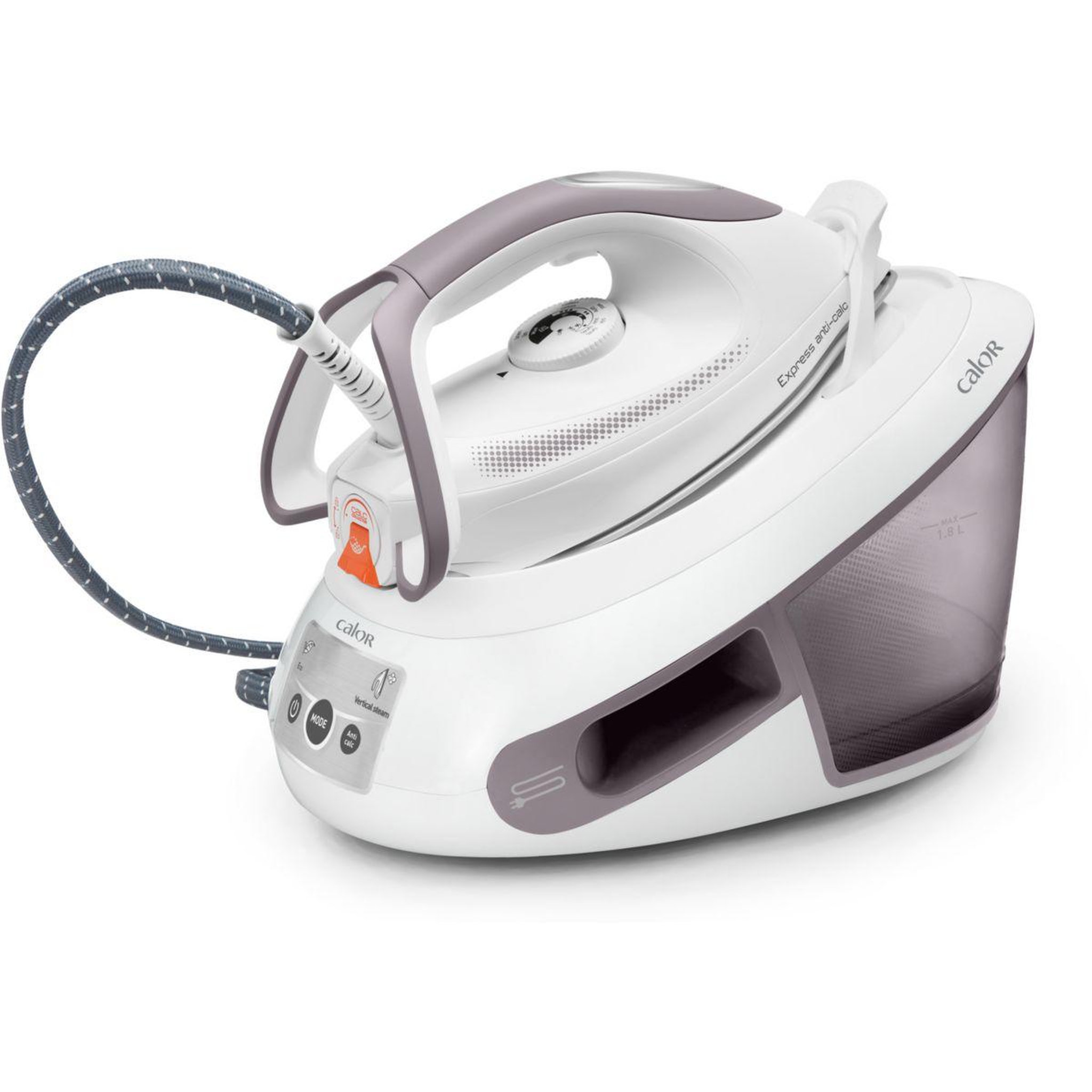 Voir la diapositive 1 : CALOR Centrale vapeur SV8011O Express anti-calc blc/gris