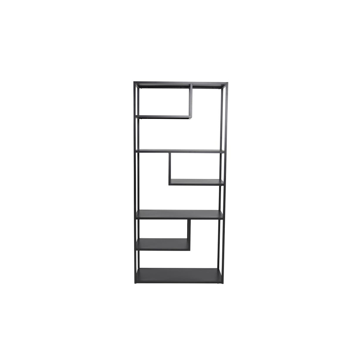 Paris Prix Étagère Bibliothèque 6 Niveaux  Staal  190cm Noir
